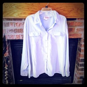 Joanna light gray silky 3/4 sleeve blouse size 24W